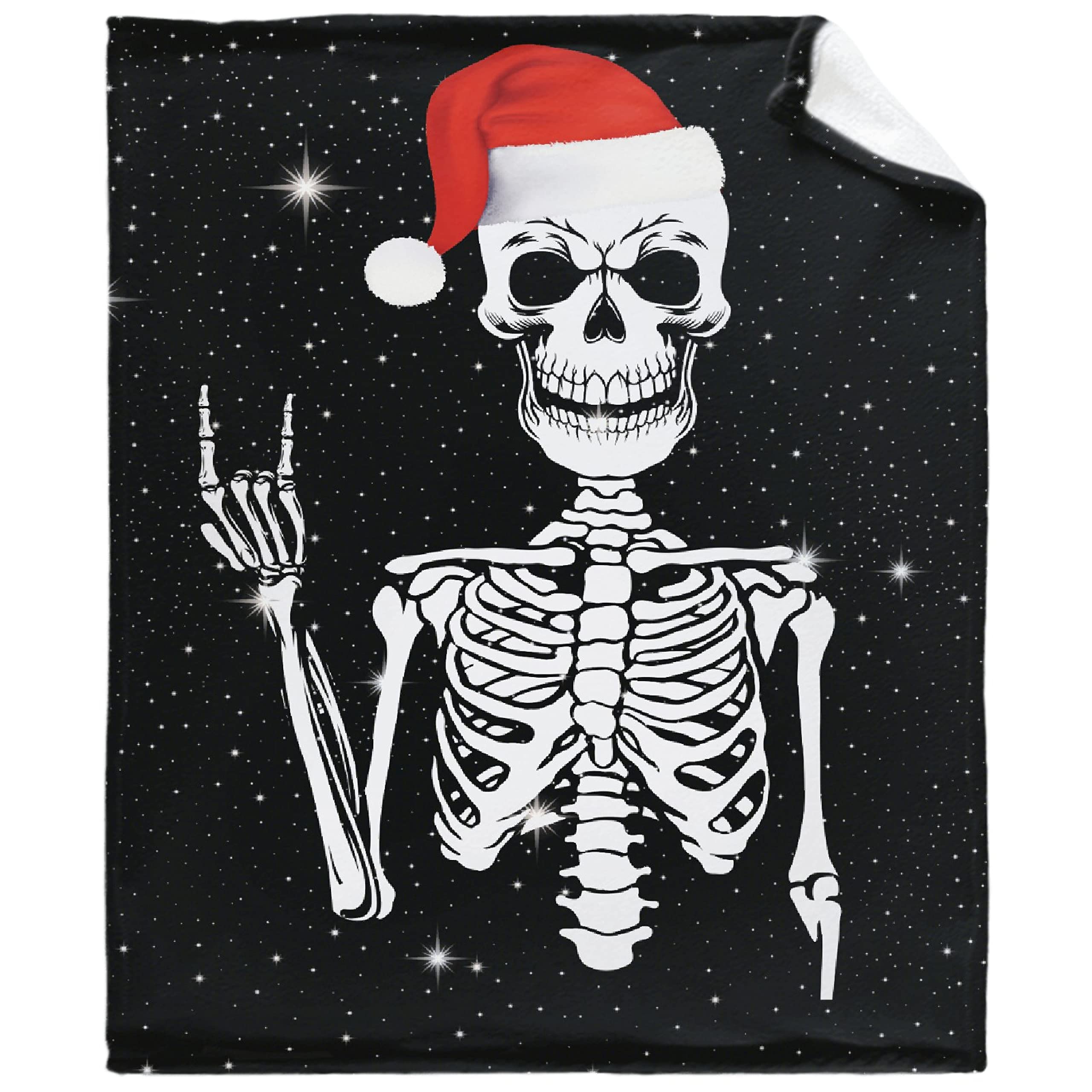 Wiccan Psychedelic Mandala Skull Skeleton Blanket - Multi-Style Christmas Throw Blanket 30x40 Inches, Lightweight Flannel Cozy Soft for Sofa, Couch, Bed - Perfect for Toddlers, Puppies & Boho Home Decor (1-5 Pack) - Great for Holidays, Meditation Rooms & Gift Giving