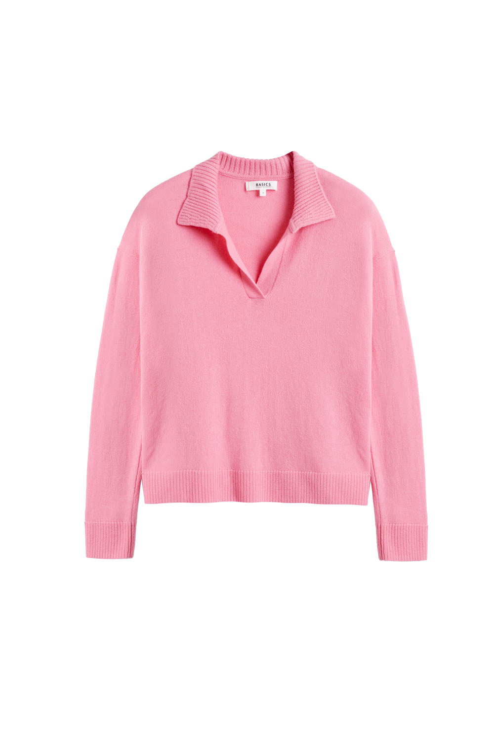 Pink Wool Cashmere Collared Sweater for Women - Soft Winter Pullover Knit Top - Perfect for Office Wear & Casual Outings