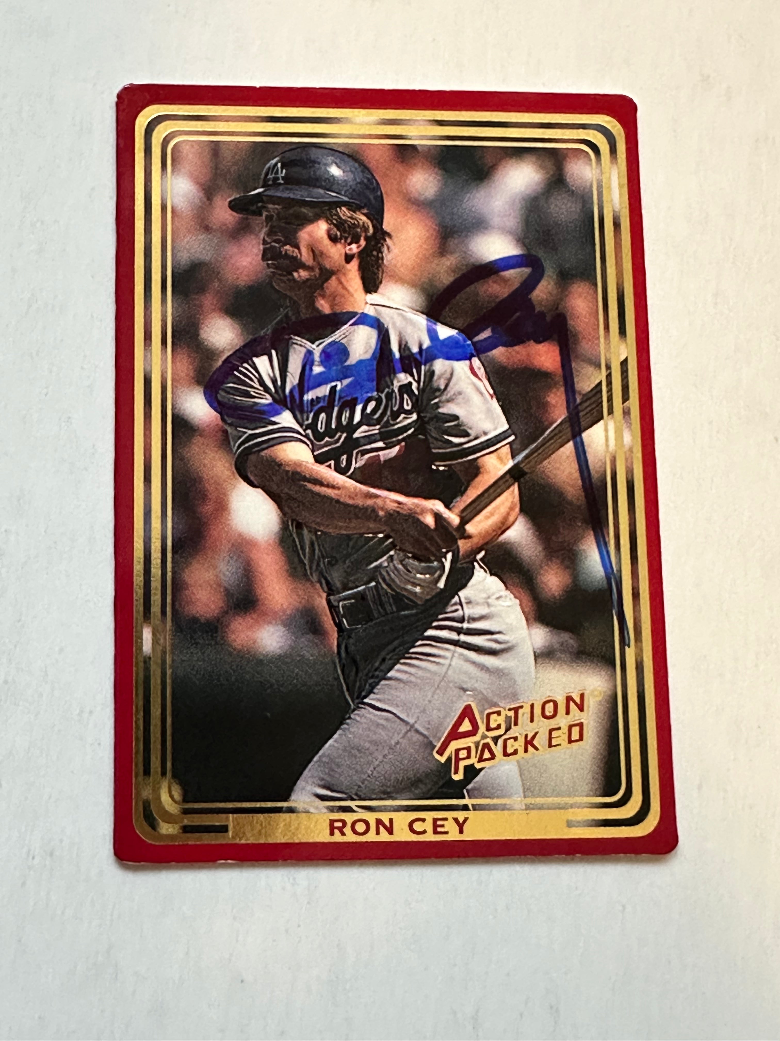 Ron Cey Dodgers Legend Autographed Baseball Card with COA - Authentic Collectible for MLB Fans, Memorabilia Display & Sports Gift