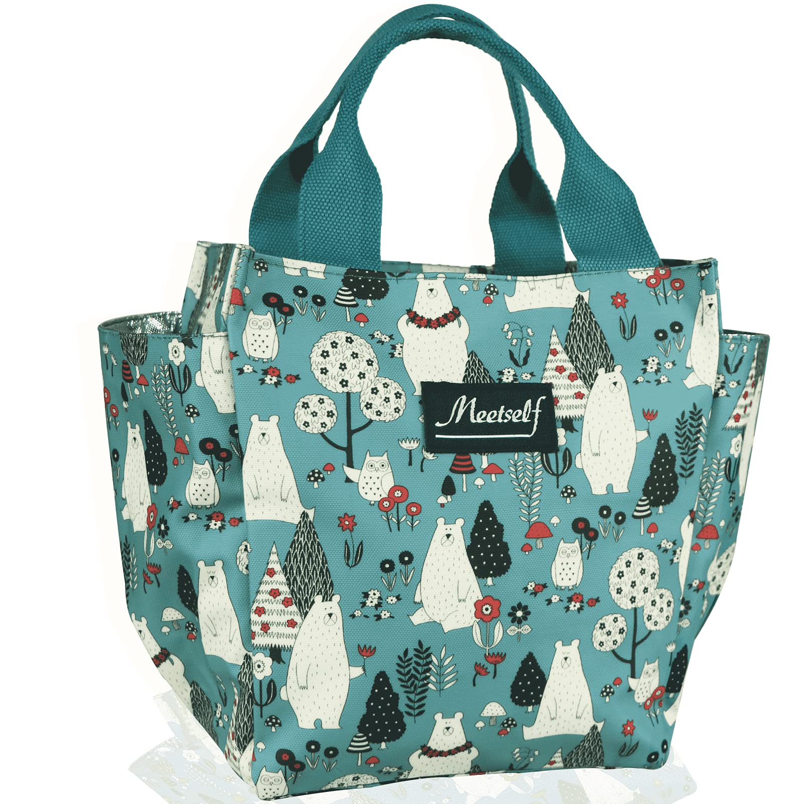 Insulated Lunch Bag for Women & Men - Reusable Tote for Office, School, Picnic & Beach - Thermal Lunch Box for Kids & Adults (Bear Design) - Perfect for Work, School Trips & Outdoor Activities