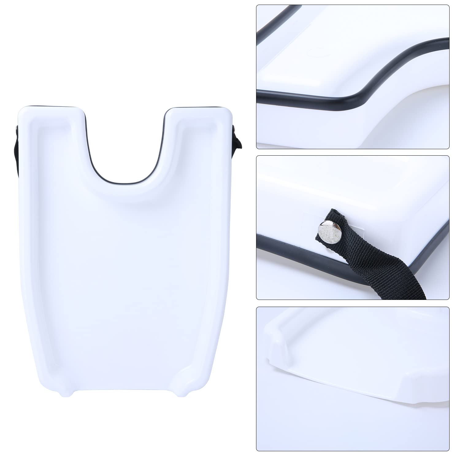 Portable Hair Washing Tray & Shampoo Bowl for Sink - Adjustable Head Support for Home Hair Care, Haircuts & Bedridden Patients (White) - Perfect for Salon-Style Wash at Home, Elderly Care & Post-Surgery Recovery