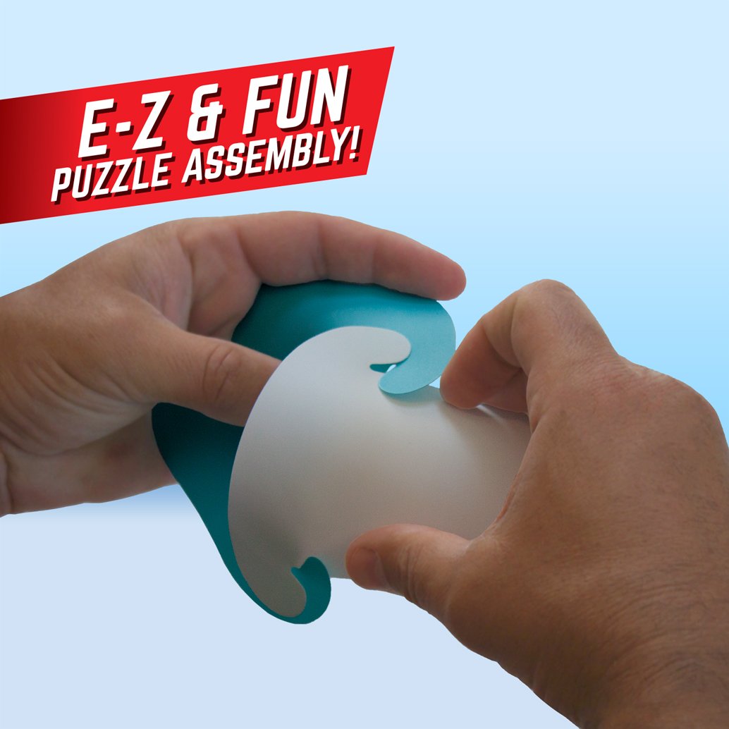 Geosphere White 3D Puzzle Lamp with LED Bulb & Remote Control - 12