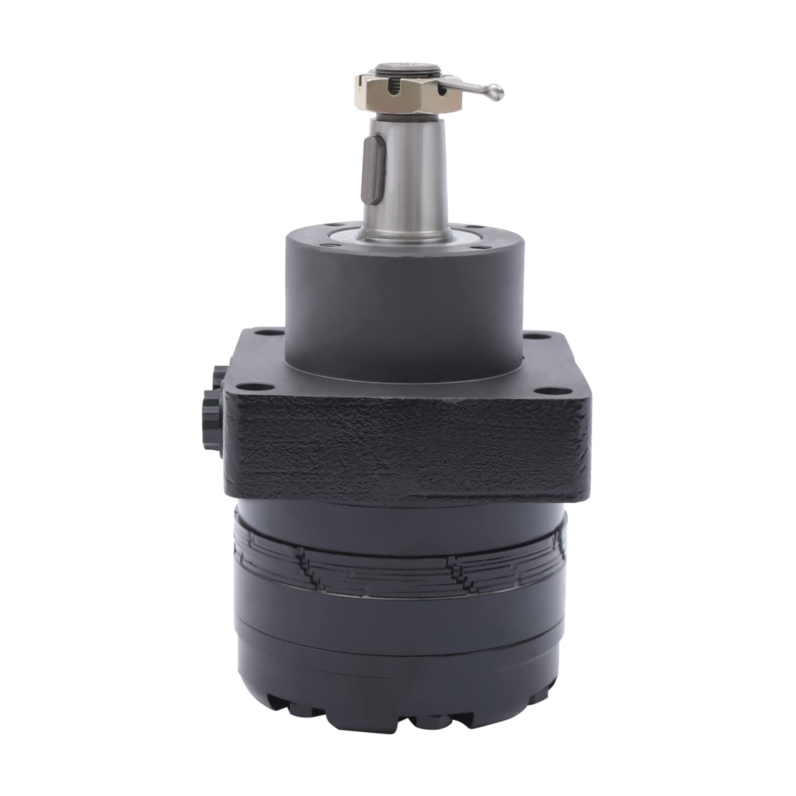 Heavy Duty Black Hydraulic Wheel Motor - Cast Iron Construction - Compatible with 737 757 777 797 7200 7400 8500 Aircraft - OEM TCA12678 TCA17739 Replacement Part - Ideal for Aircraft Maintenance & Repair Operations