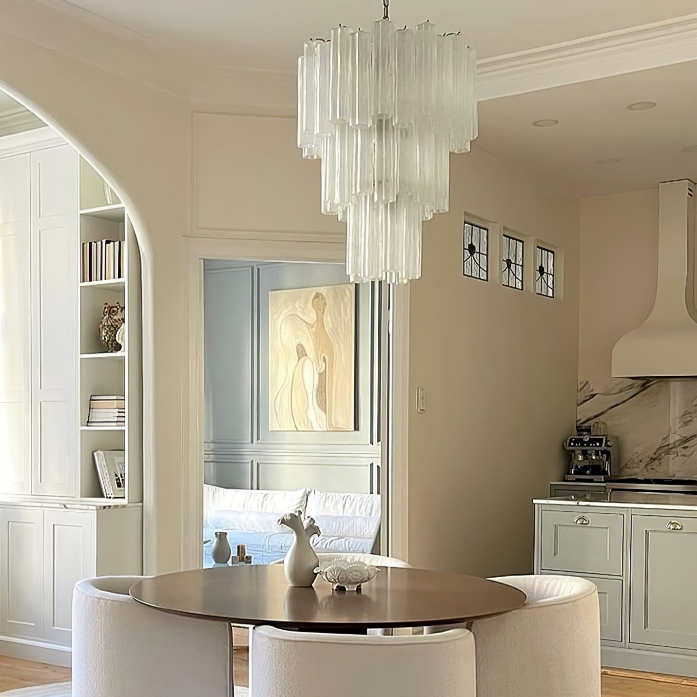 Addis Chandelier - Modern Crystal Ceiling Light Fixture for Dining Room, Living Room & Bedroom | Elegant Home Decor Lighting