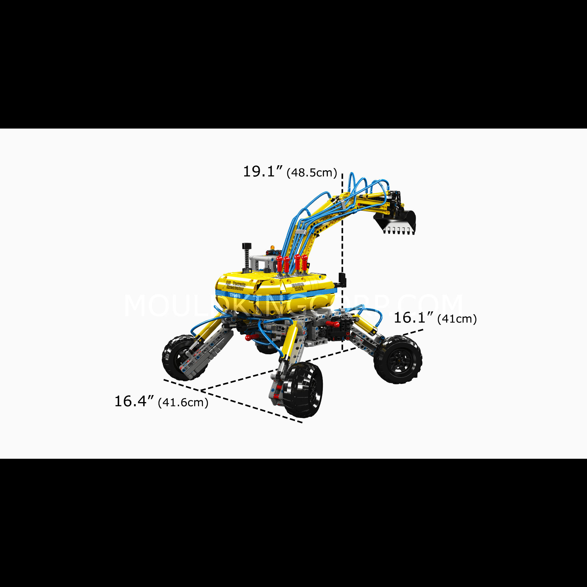 Mould King 17060 All Terrain Excavator Building Set - 1,392 Piece Construction Toy for Kids & Adults | STEM Educational Building Blocks for Engineering Enthusiasts | Perfect for Birthday Gifts, DIY Projects & Model Collection