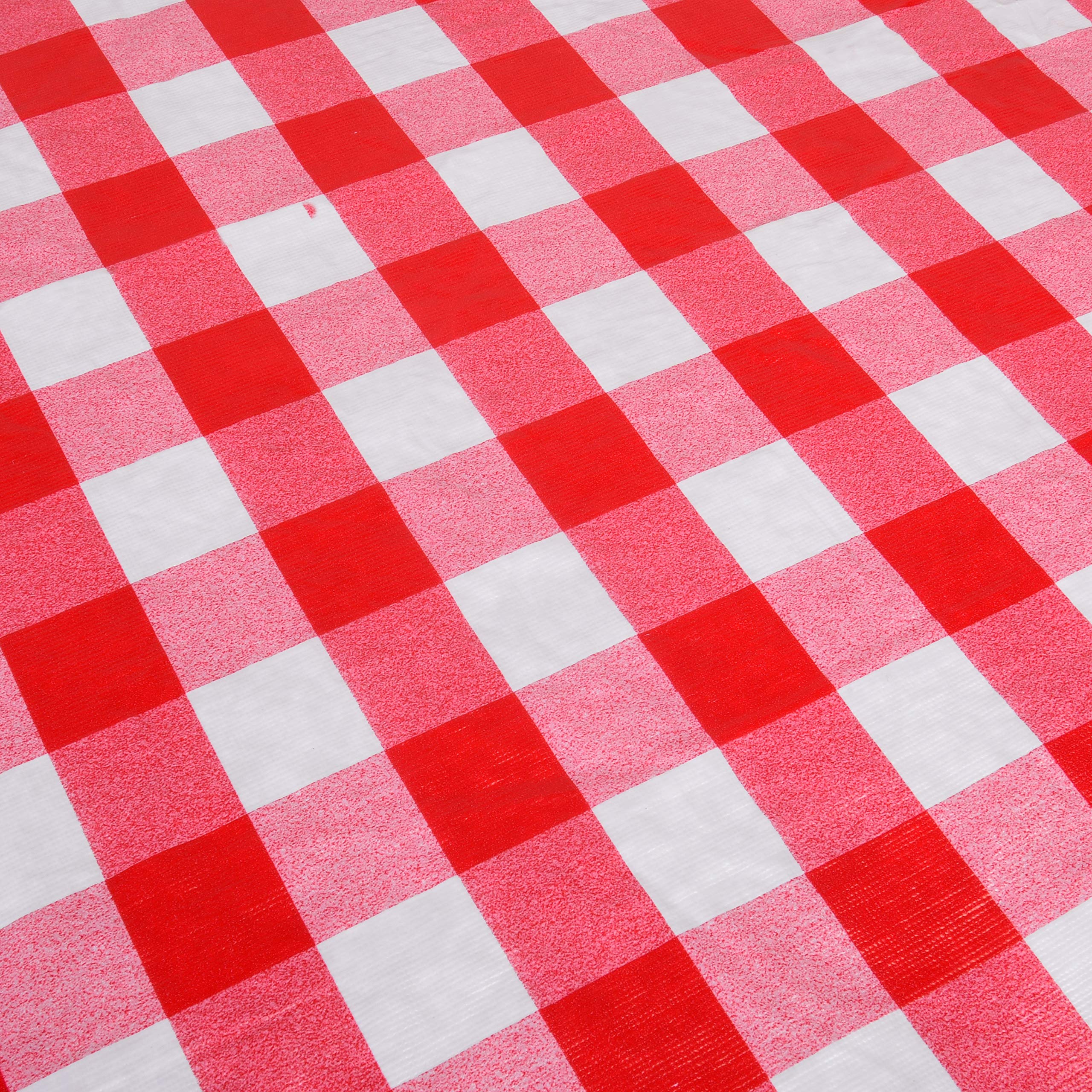 Double Pack Round Vinyl Tablecloth with Flannel Backing & Elastic Edge - Fits 40