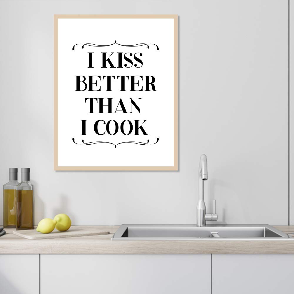 Cook Wall Art Print - 8x10 Unframed, Minimalist Kitchen Decor for Modern Homes