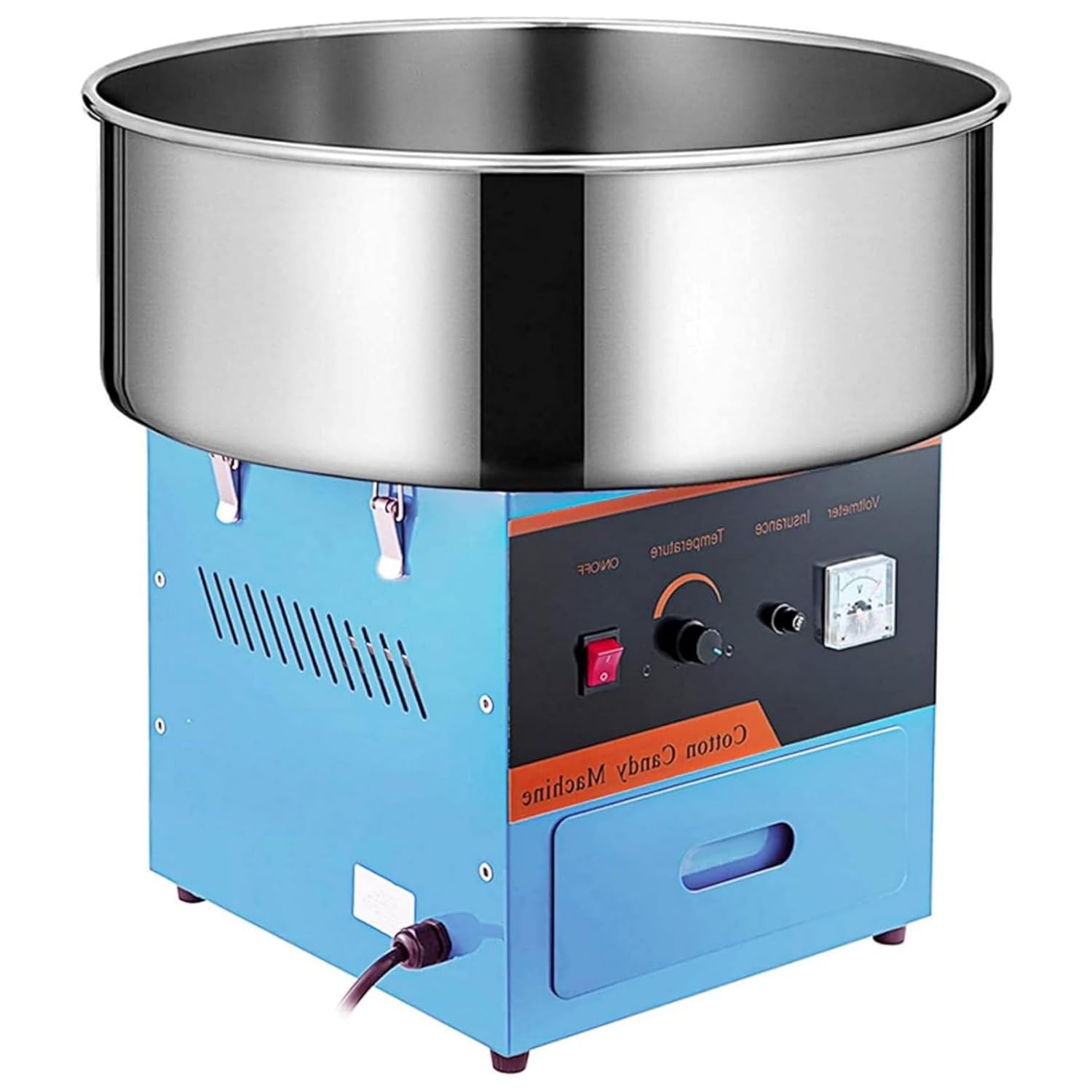 Commercial Cotton Candy Machine - 1000W Electric Candy Floss Maker with Stainless Steel Bowl & Sugar Scoop - Perfect for Birthday Parties, Carnival Events, School Fairs, and Family Gatherings - Blue