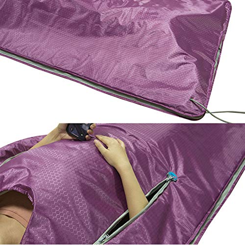 Premium 2-Zone Digital Far-Infrared Sauna Blanket with Remote Control - Detox Therapy & Anti-Aging Oxford Fabric for Home Spa Relaxation (Purple) | Perfect for Weight Loss, Muscle Recovery & Stress Relief