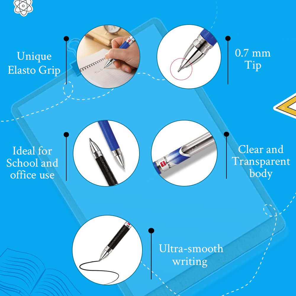 Cello Pin Point Ball Pen 10pcs Red for Office & School Writing