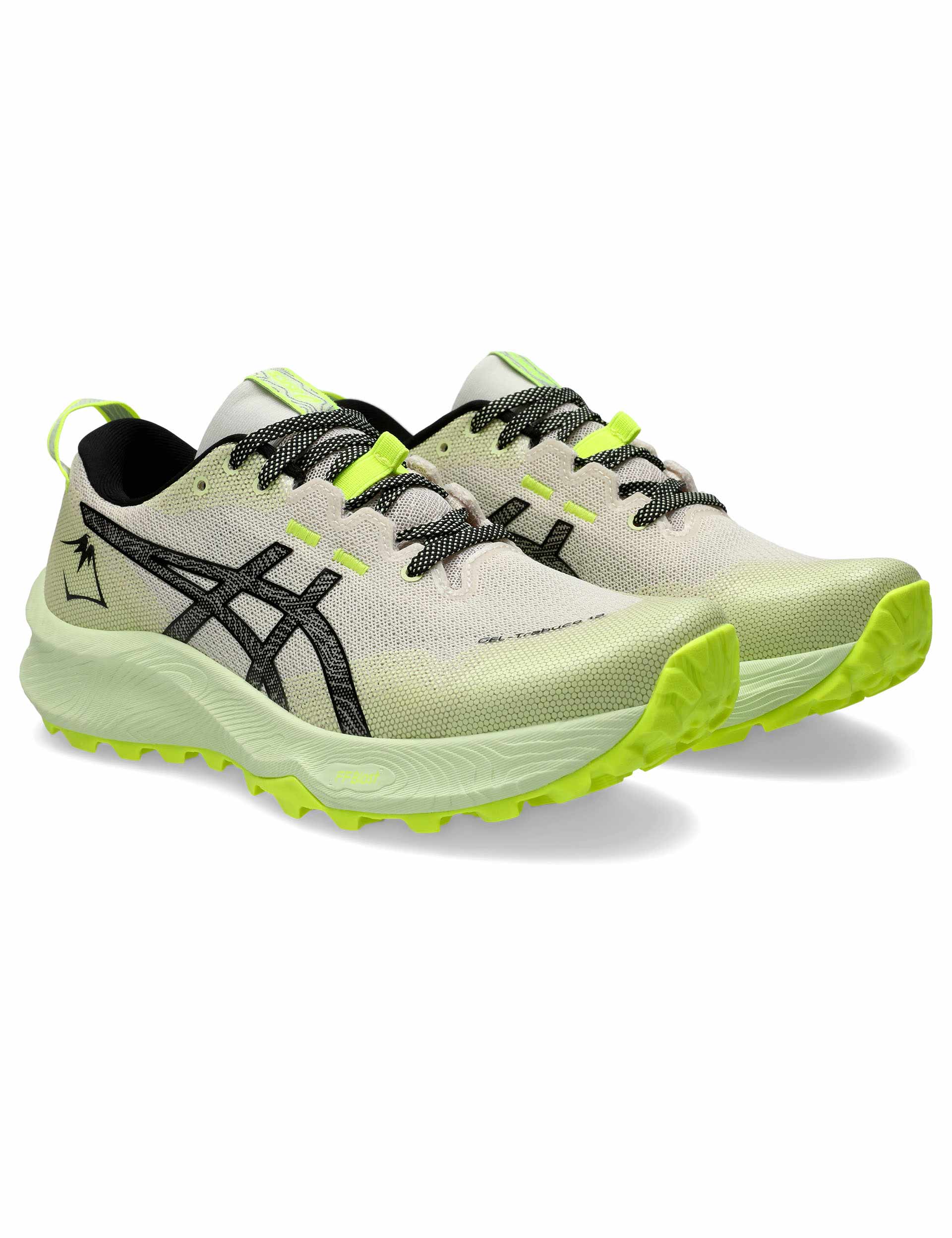 Gel Trabuco 12 Trail Running Shoes - Lightweight Oatmeal/Black Hiking Shoes for Men & Women | Perfect for Outdoor Adventures, Trail Running & Hiking