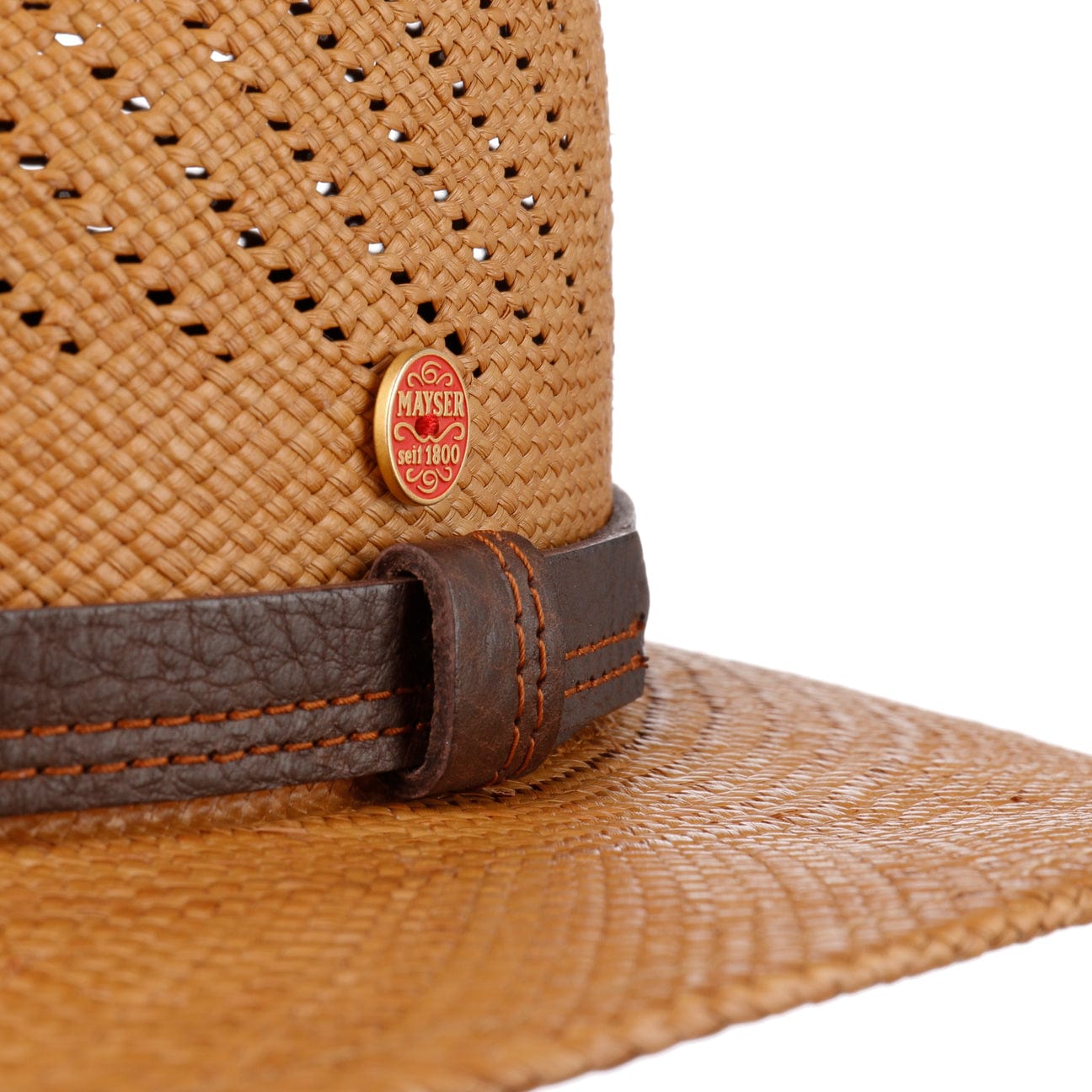 Mayser Piero Panama Straw Hat for Men & Women - Lightweight & Breathable Summer Sun Hat for Beach, Travel, and Outdoor Activities