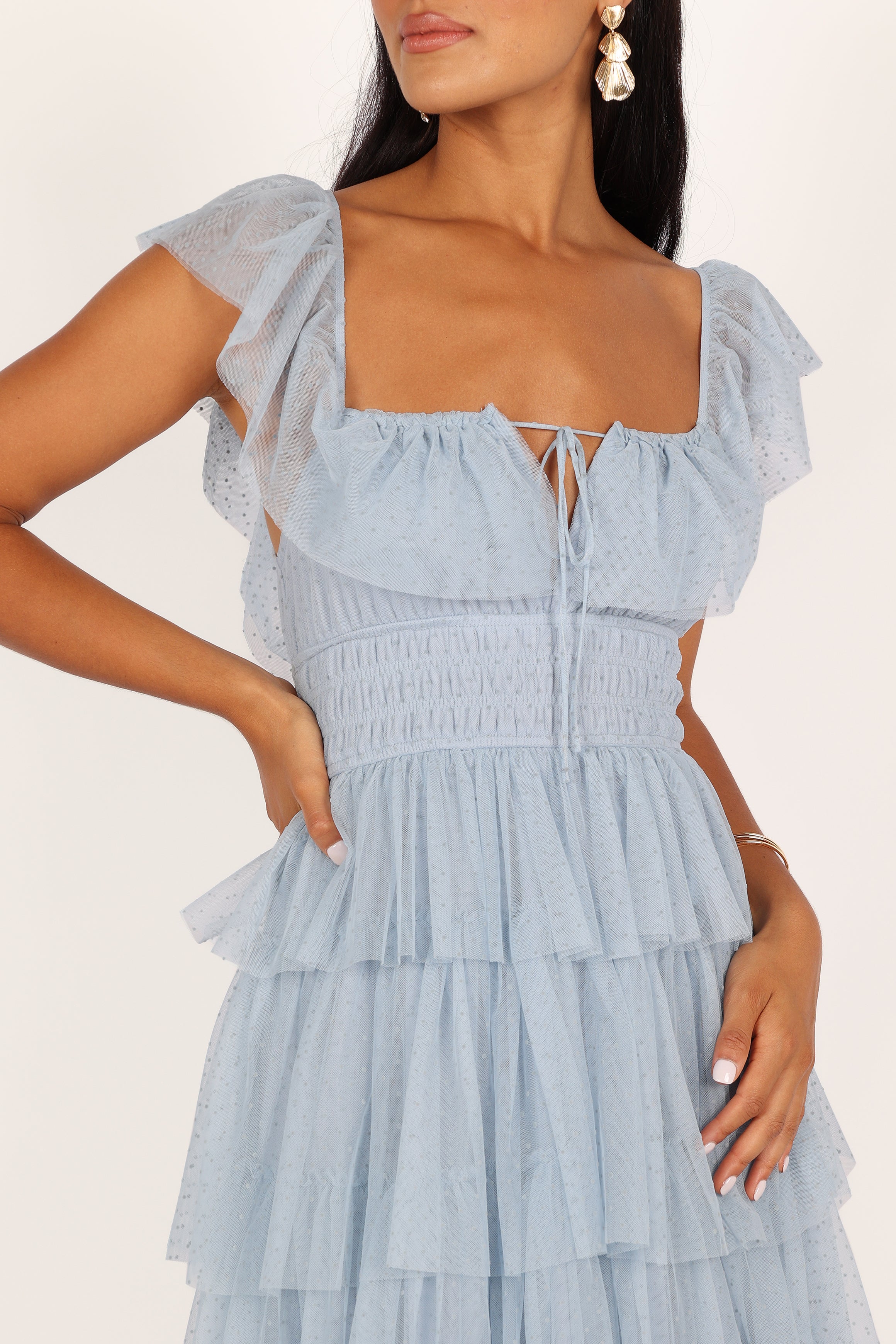 Belle Maxi Dress for Women - Flowy Blue Long Summer Dress with Pockets | Perfect for Beach, Vacation, and Casual Outings