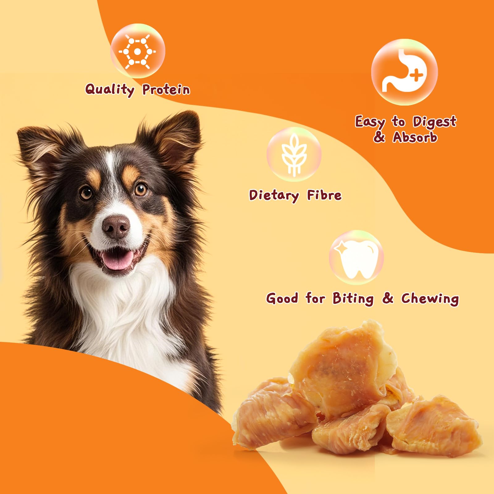 Natural Chicken Wrapped Banana Dog Treats - High Fiber Training Chews for Small & Medium Dogs | Healthy Snacks for Training & Rewards | 10.6oz