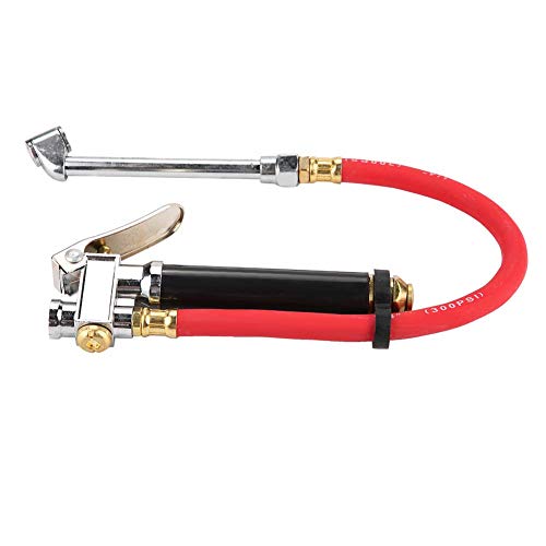 Portable Air Compressor Hose Kit - Handheld Car Tire Inflator with Pressure Gauge & Dual Chuck for Quick Tire Inflation - Perfect for Road Trips, Emergency Car Repairs, and Home Garage Use