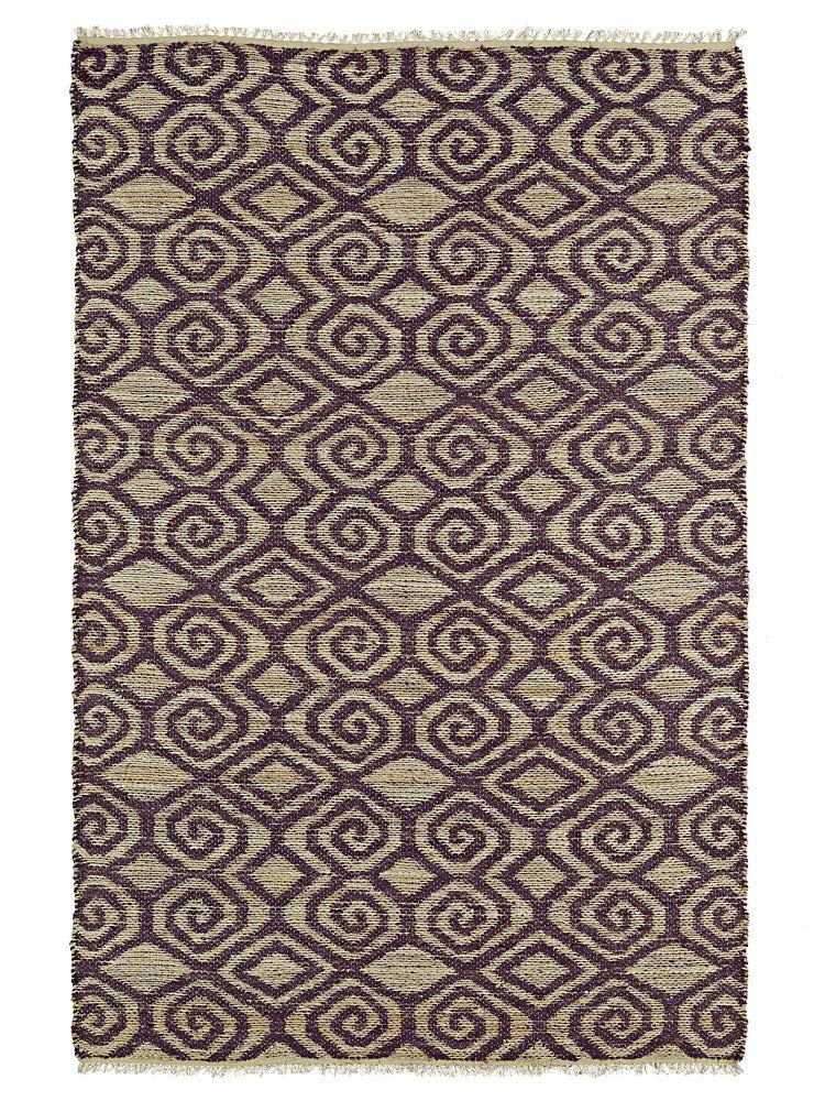 Premium Kaleen OSTKKEN0287811B 8' x 11' Plum Area Rug - Soft Non-Slip Living Room Carpet for Bedroom, Dining Room & Home Decor