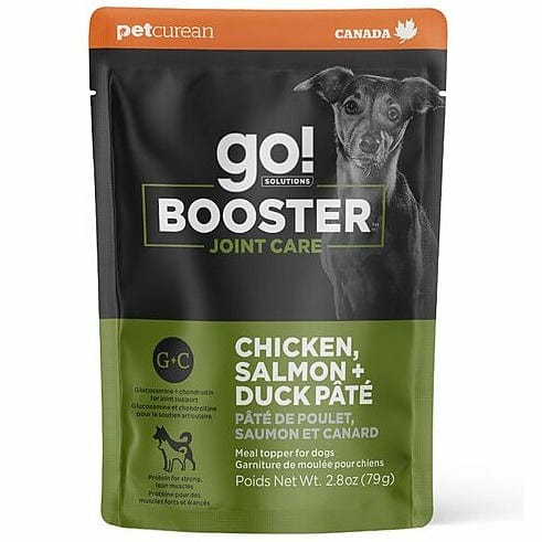 Go! Solutions Booster Joint Care Chicken, Salmon & Duck Pate Dog Food Topper - Supports Mobility & Joint Health - Perfect for Senior Dogs & Active Pets