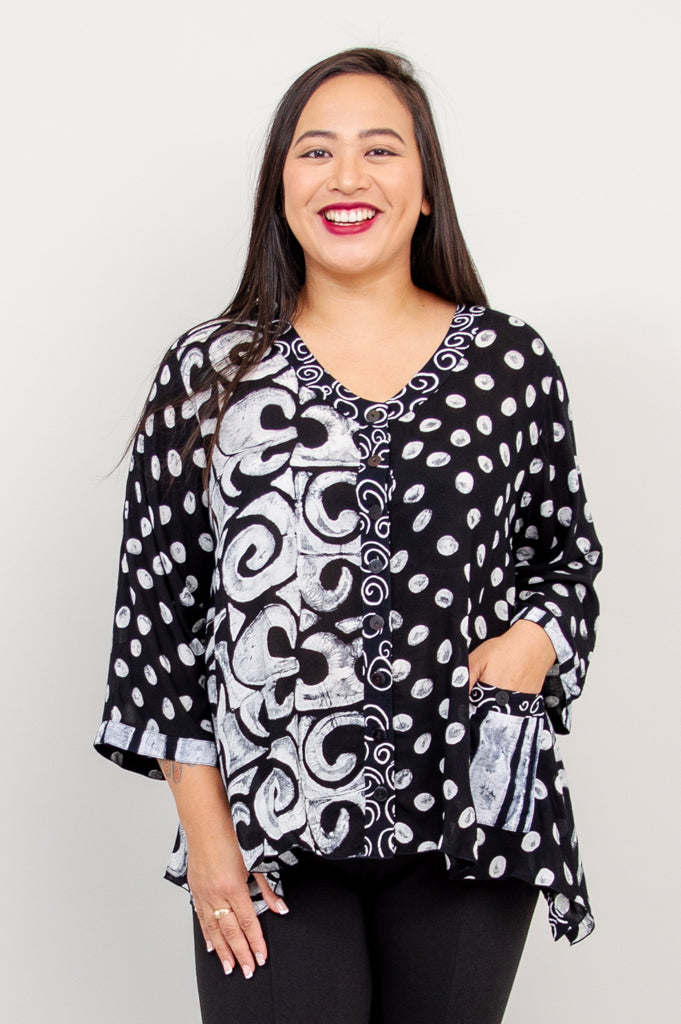 Holden Women's Chalk Swing Top - Stylish Casual Blouse for Everyday Wear, Work & Outings