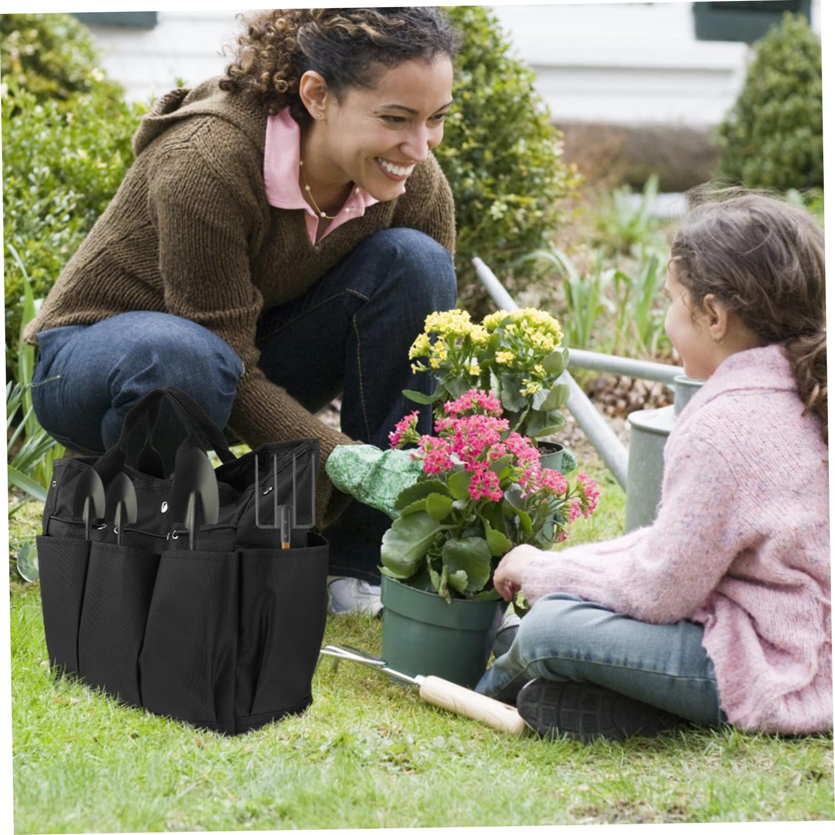 Multi-Purpose Gardening Tool Bag - Durable Canvas Garden Tote with Multiple Pockets for Hand Tools - Versatile Household Gardening Organizer for Indoor & Outdoor Use - Perfect for Planting, Weeding, and Landscaping