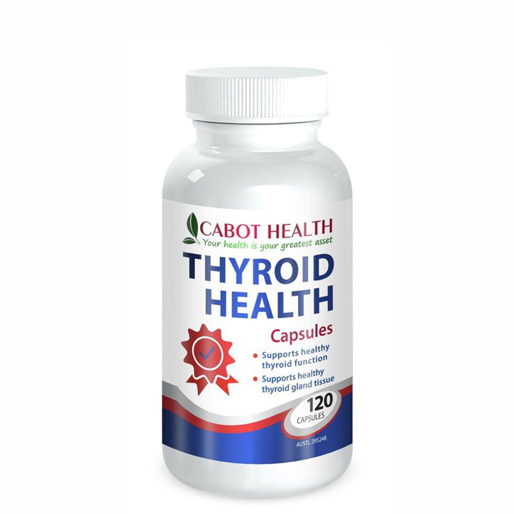 Cabot Thyroid Health Supplement - Supports Thyroid Function, Metabolism & Energy - Natural Iodine & Selenium for Hormone Balance - Ideal for Hypothyroidism & Hashimoto's (60 Capsules) - Boost Energy & Vitality for Active Lifestyles