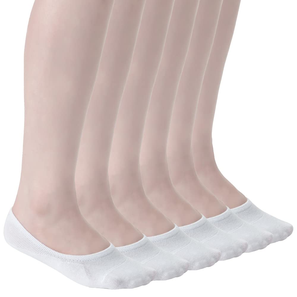 Losa Kute 6 Pairs Women's No Show Socks - Breathable Anti-Slip Invisible Socks for Sneakers & Loafers - Perfect for Workout, Running & Daily Wear