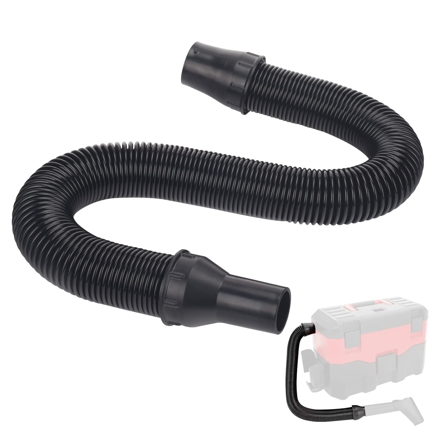 Milwaukee 0880-20 Vacuum Hose Replacement 14-37-0160 - Compatible with 18V Wet/Dry Vacuum Cleaner - Durable Vacuum Accessory for Home Cleaning, Workshop & Construction Sites