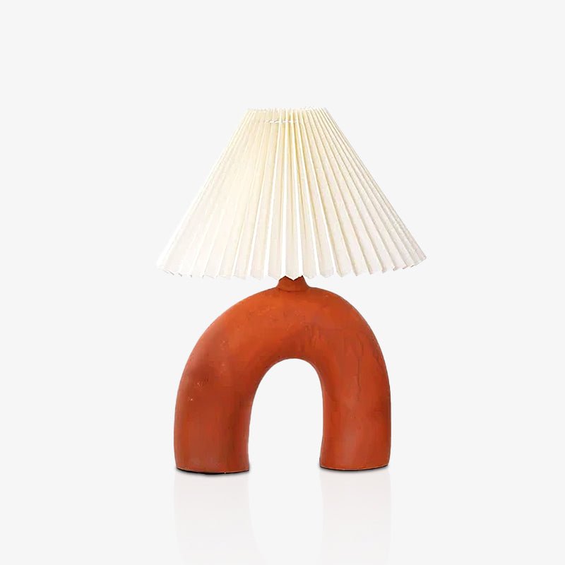 Elegant Arched Pleated Table Lamp - Modern Home Decor for Bedroom, Living Room & Office - Soft Ambient Lighting for Relaxation & Reading