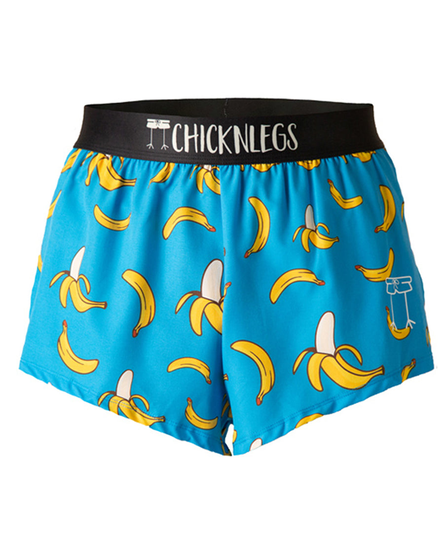 Men's Blue Banana Split Running Shorts - Lightweight & Breathable for Gym, Jogging & Workouts
