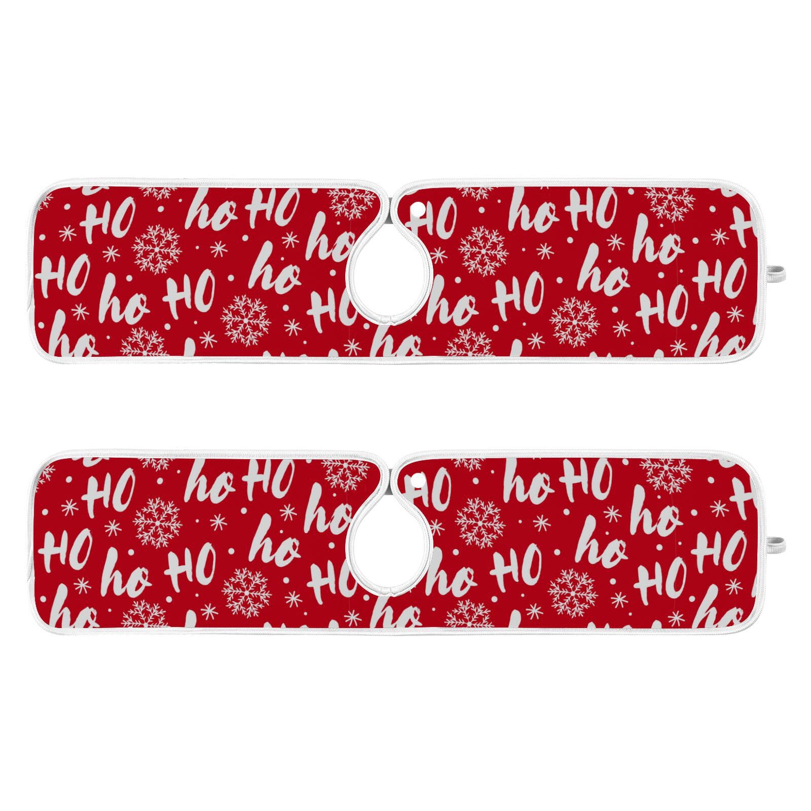 2 Pack Christmas Snowflake Sink Splash Guard - Absorbent Kitchen Faucet Mat, Drip Catcher & Drying Mat for Farmhouse, Bathroom, Bar - Perfect for Holiday Decor & Spill Protection