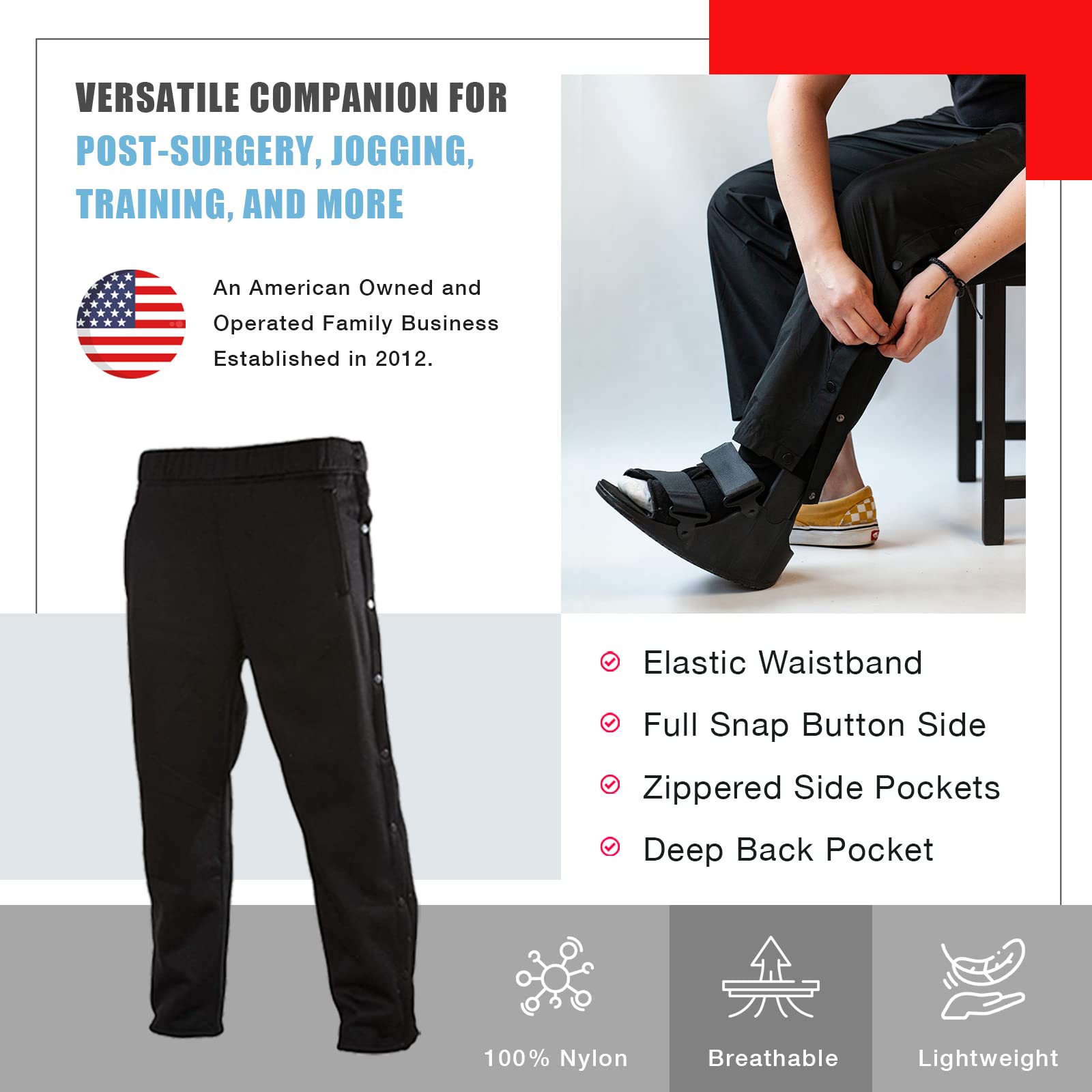Funny Guy Mugs Retro Tearaway Sweatpants - Premium Breakaway Pants for Men | Comfortable Jogging Pants for Gym, Workout & Lounge Wear