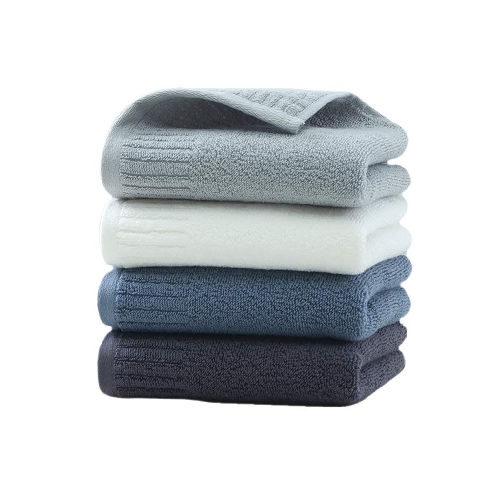 4-Pack Dark Grey Bath Towels - Ultra Absorbent, No Shed, Thickened Gym & Facial Towels for Bathroom, Spa, Yoga & Daily Use - Soft Washcloths Accessories Set (Solid Color)