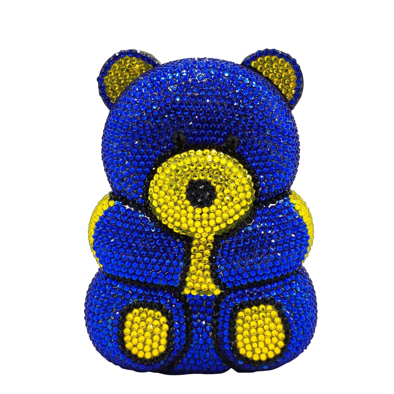 FGG Bear Elegant Evening Bags & Crystal Clutches for Women - Rhinestone Party Handbag, Mini Purse for Formal Events, Weddings & Night Out