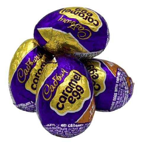 Cadbury Eggs Caramel Easter Egg Milk Chocolate Candy - Individually Wrapped 1.2oz (12 Pack) - Bulk Easter Party Supplies for Baskets, Egg Hunts & Holiday Gifting