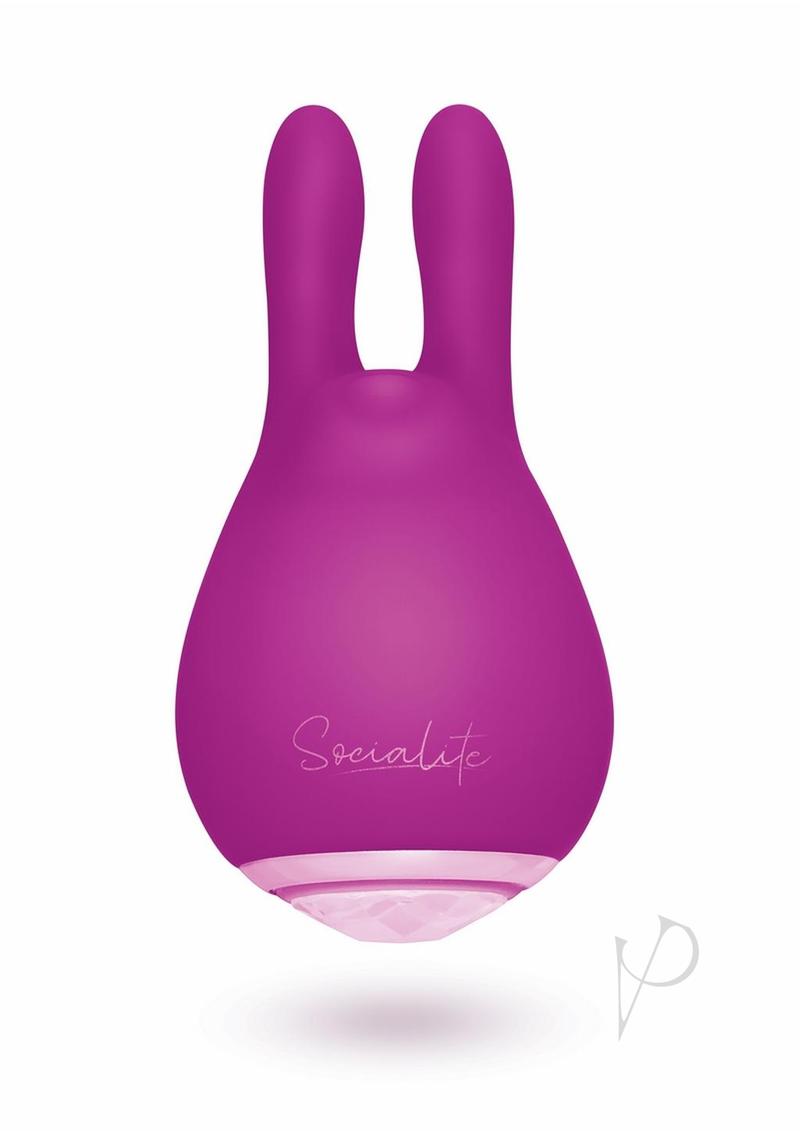 Bodywand Socialite Eden Rechargeable Silicone Clit Stimulator - Purple/Gold - Powerful Personal Massager for Women - Perfect for Solo Play & Couples Intimacy