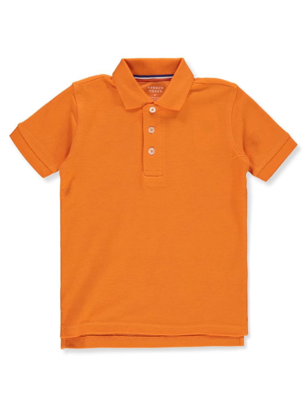 French Toast Unisex Short Sleeve Pique Polo Shirt - Orange, Size 3T | Comfortable Cotton Kids' Top for School, Playdates & Family Outings