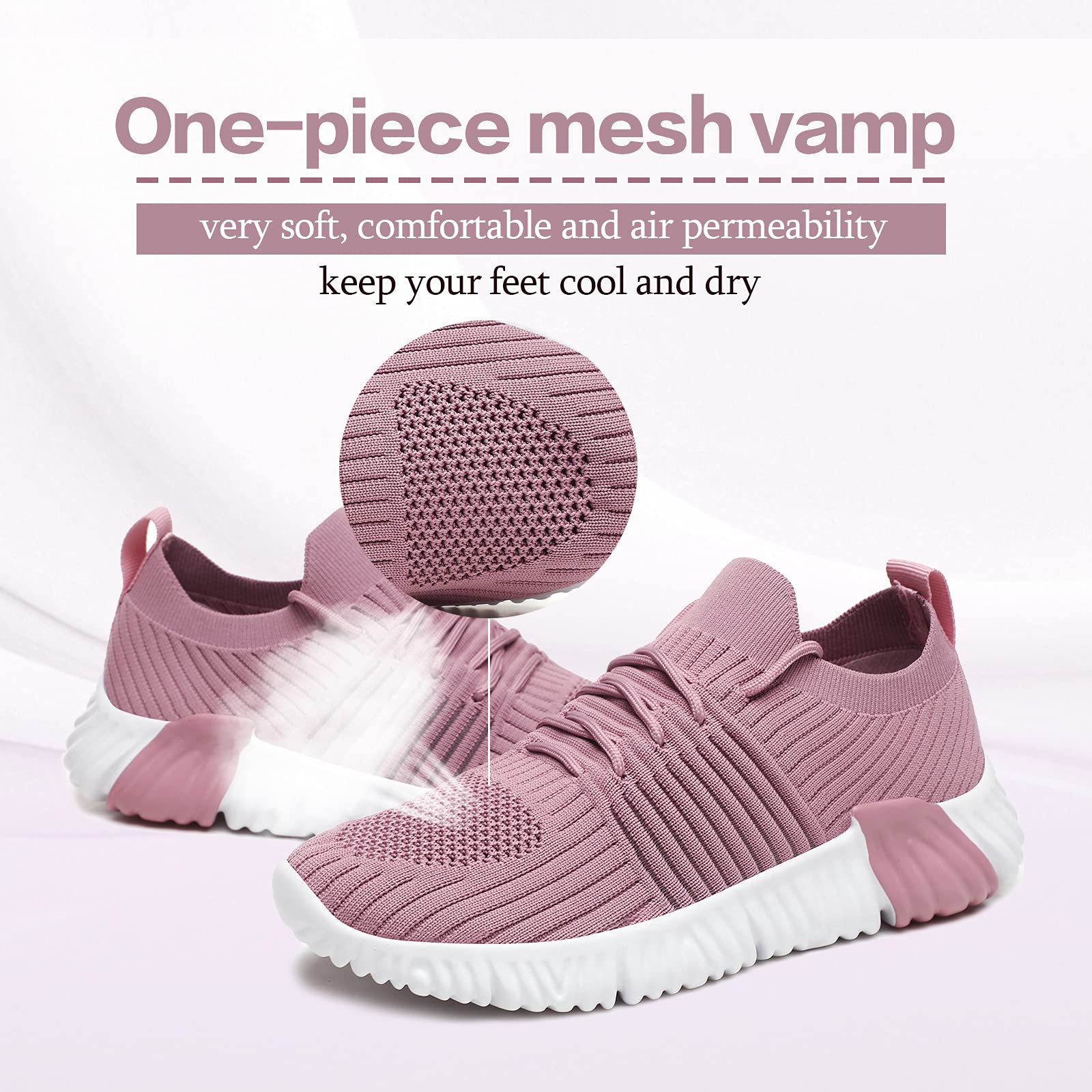 Women's Slip-On Walking Shoes - Comfortable Non-Slip Sneakers for Running, Gym & Golf | Breathable Lightweight Design for All-Day Wear | Perfect for Workouts, Travel & Casual Outfits