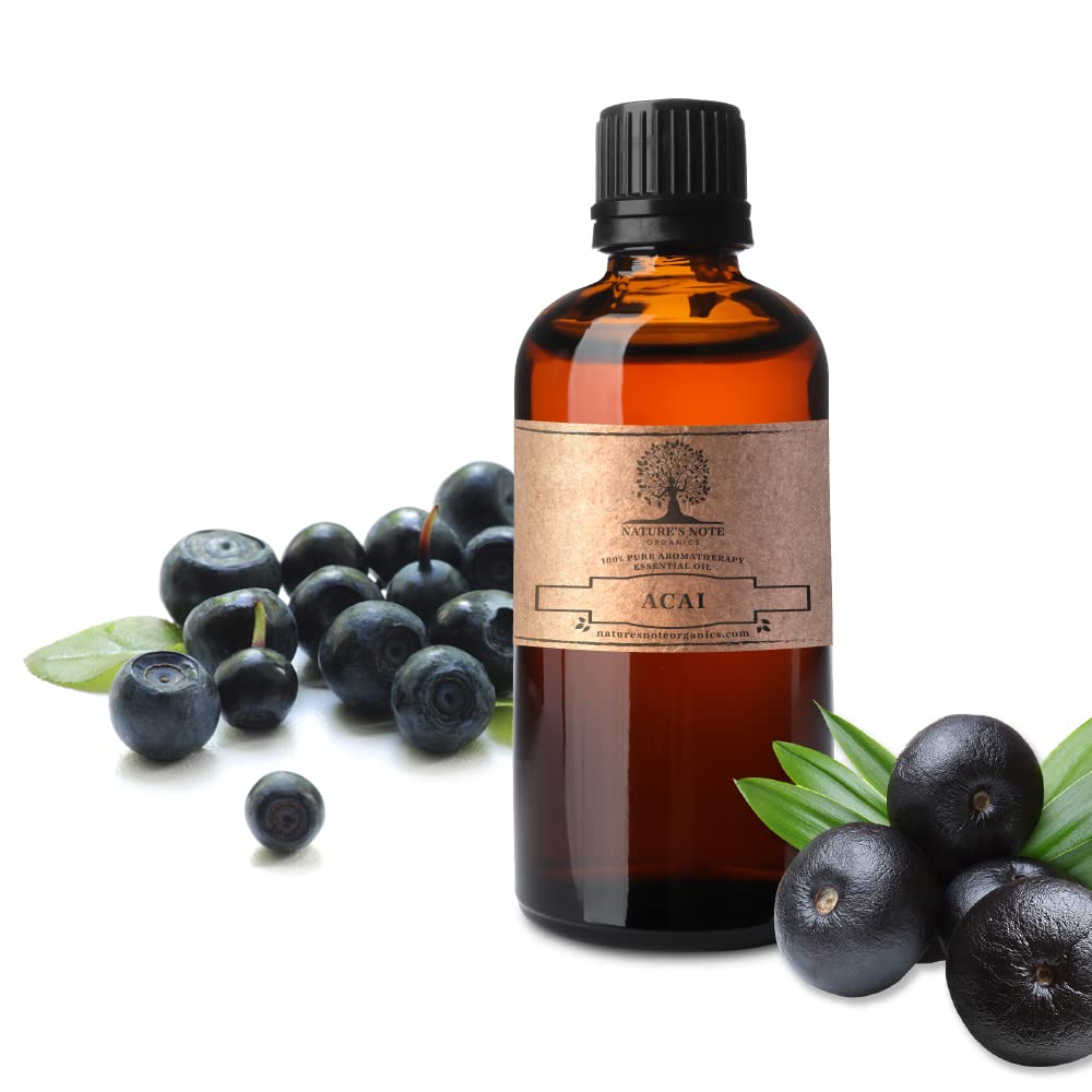 100% Pure Acai Essential Oil - Nature's Note Organics Aromatherapy Grade - 1 Fl Oz for Relaxation, Skincare & Diffuser Blends