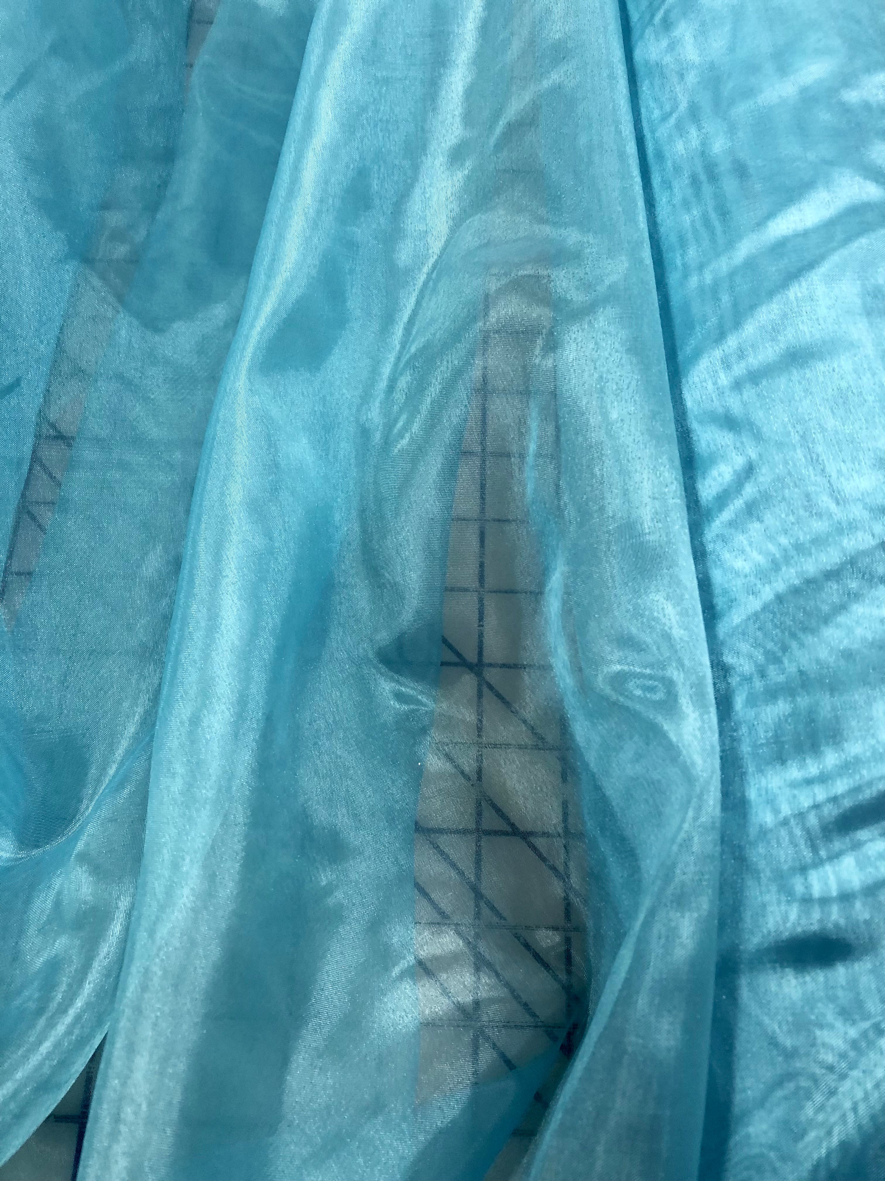 58-60 Inch Wide Mirror Organza Fabric - Elegant Sheer Material for Wedding Decor, Bridal Gowns & Home Decorations | Premium L/Copen Textile for DIY Crafts, Curtains & Event Backdrops