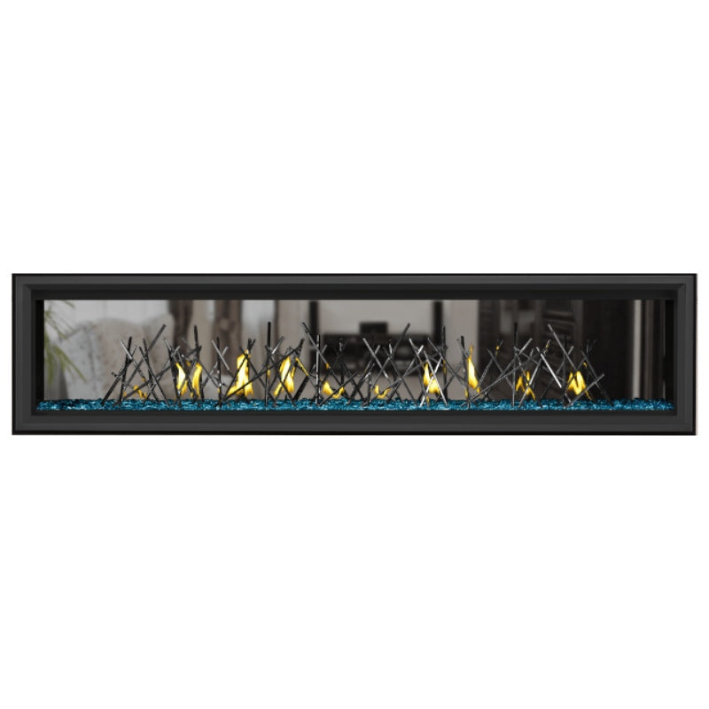 Napoleon Vector 74 See-Through Linear Direct Vent Gas Fireplace - LV74N2 | Modern Home Heating Solution for Living Rooms & Patios