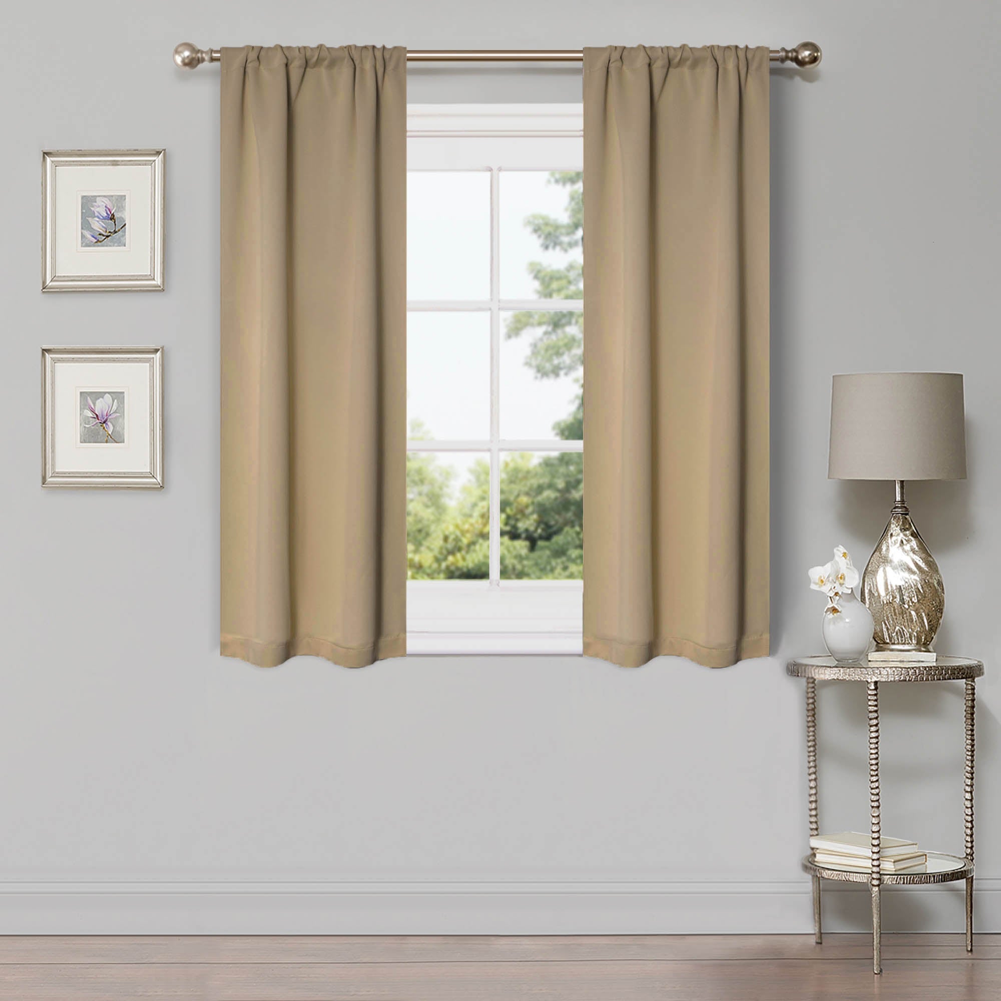 Machine Washable Blackout Curtains Set of 2 - Solid Color Room Darkening Window Drapes for Bedroom, Living Room & Nursery - Noise Reducing & Energy Efficient