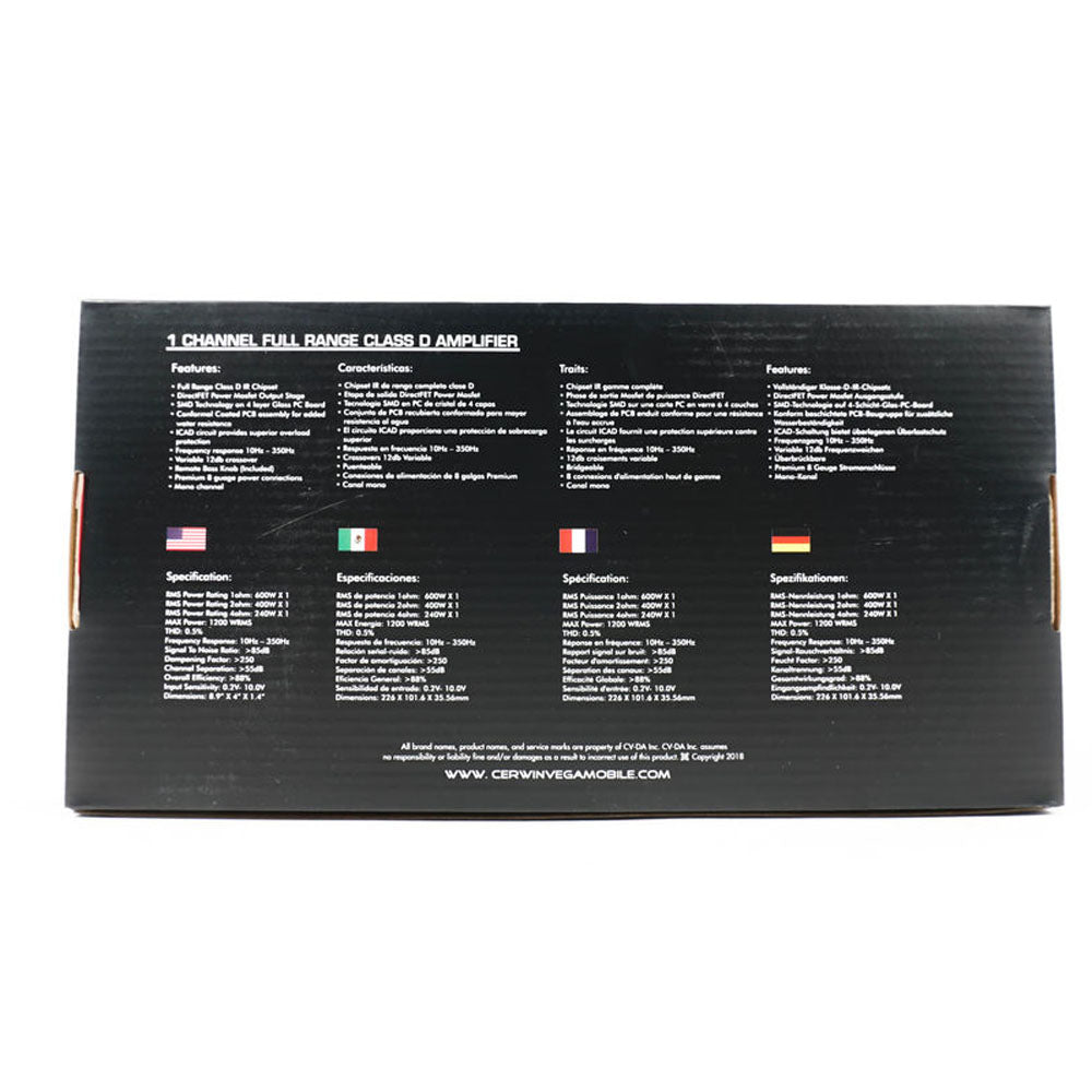 Cerwin Vega RPMRZZKD43 4DR Complete Car Audio Upgrade Kit - Digital Media Receiver, 2 Amplifiers, 6 Speakers & 10