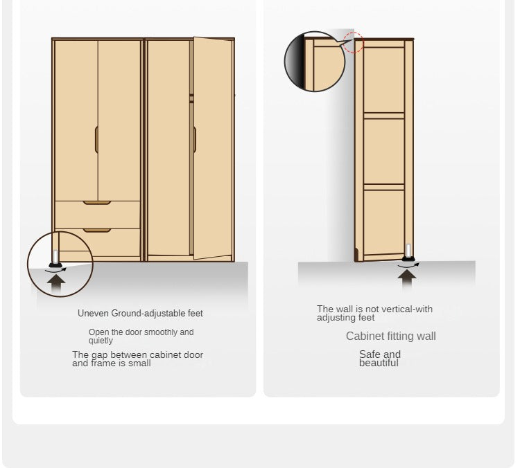 Solid Black Walnut Wood Large Wardrobe - Spacious Closet Organizer for Bedroom, Walk-in Closet & Master Suite Storage