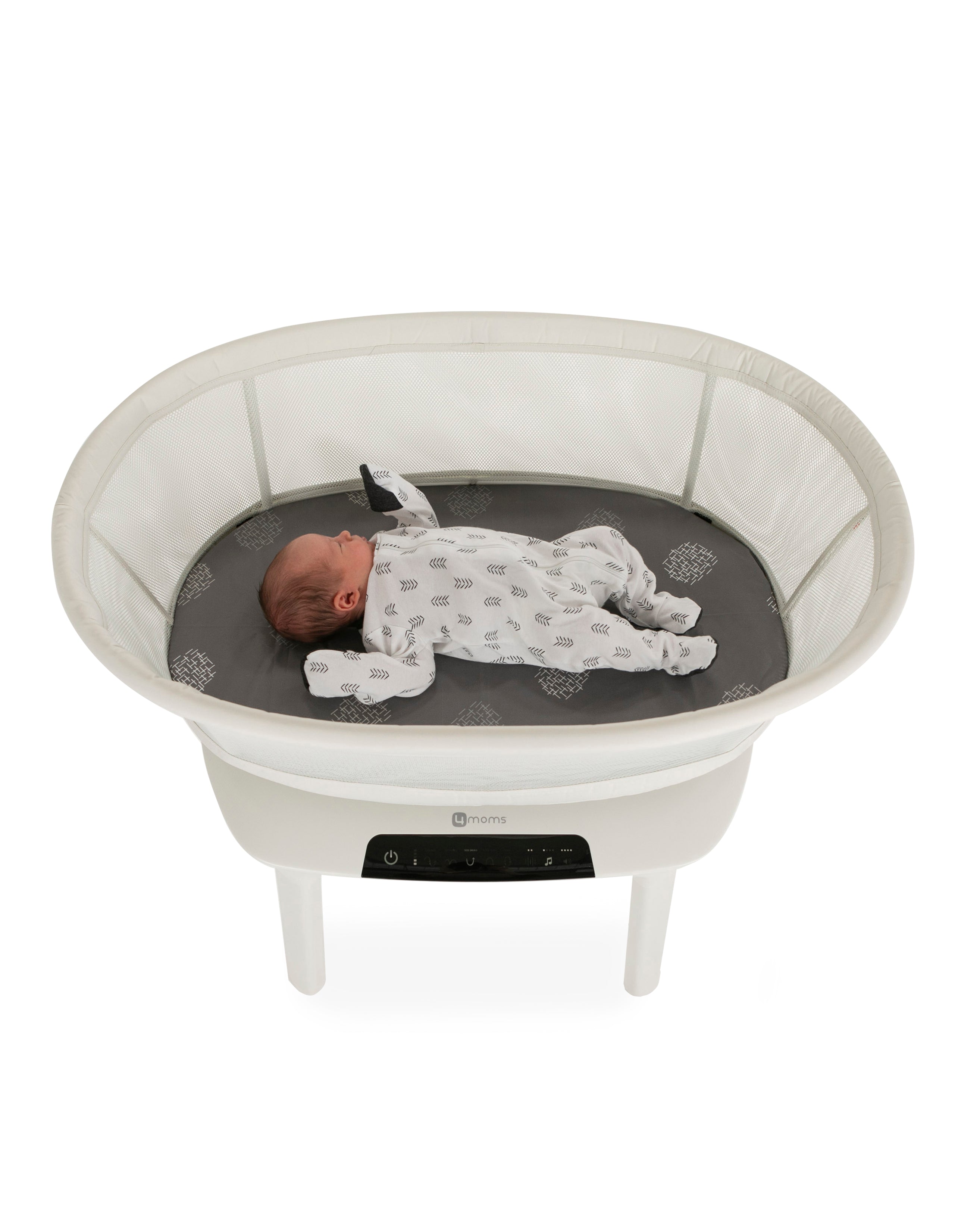 4moms mamaRoo Baby Bassinet - Automatic Rocking Sleeper with 5 Motions & White Noise for Newborns & Infants - Perfect for Nursery, Bedroom & Travel Use