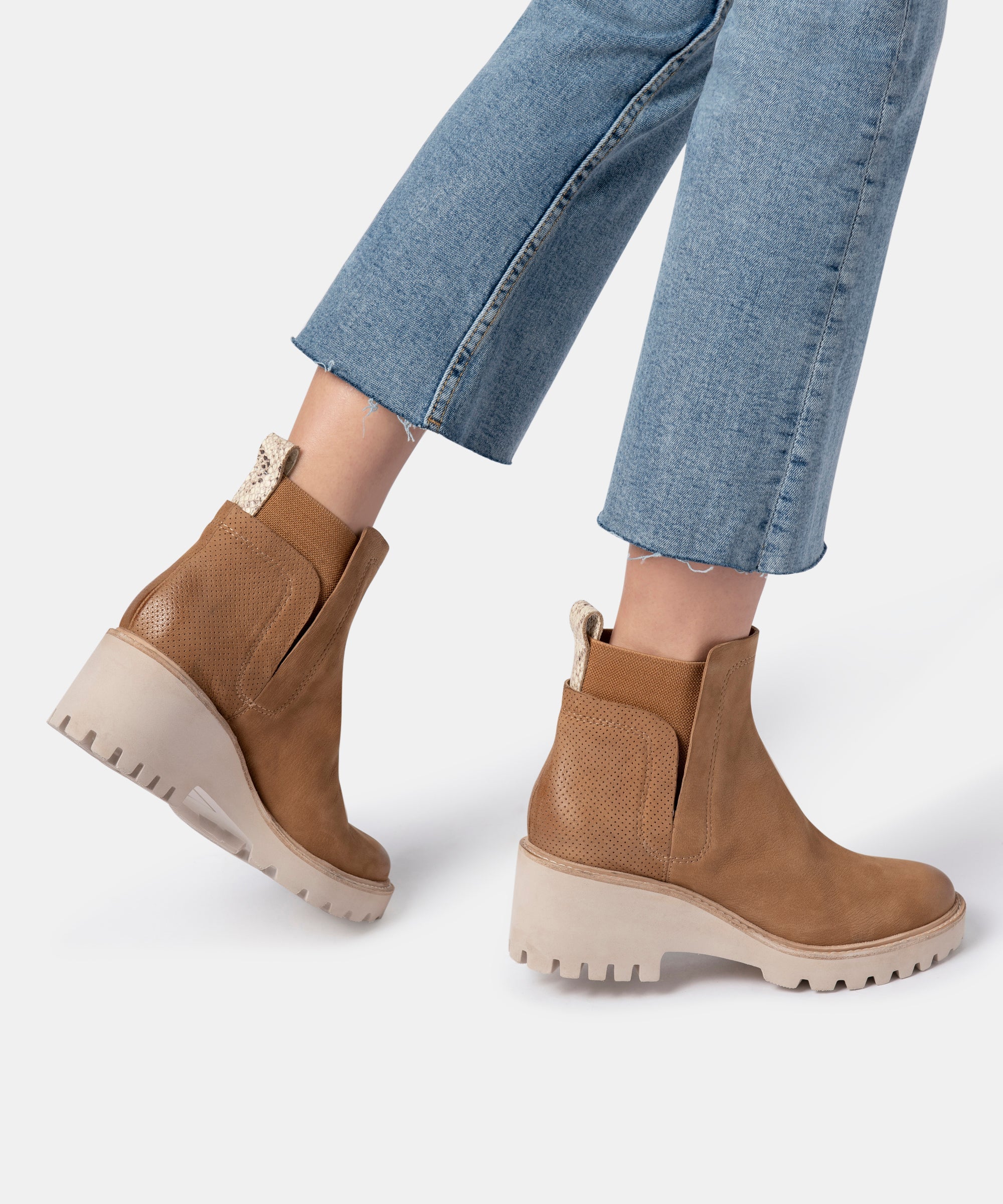 HUEY BOOTIES WHISKEY NUBUCK Leather Ankle Boots for Women - Comfortable & Stylish Casual Shoes - Perfect for Fall, Winter & Outdoor Activities