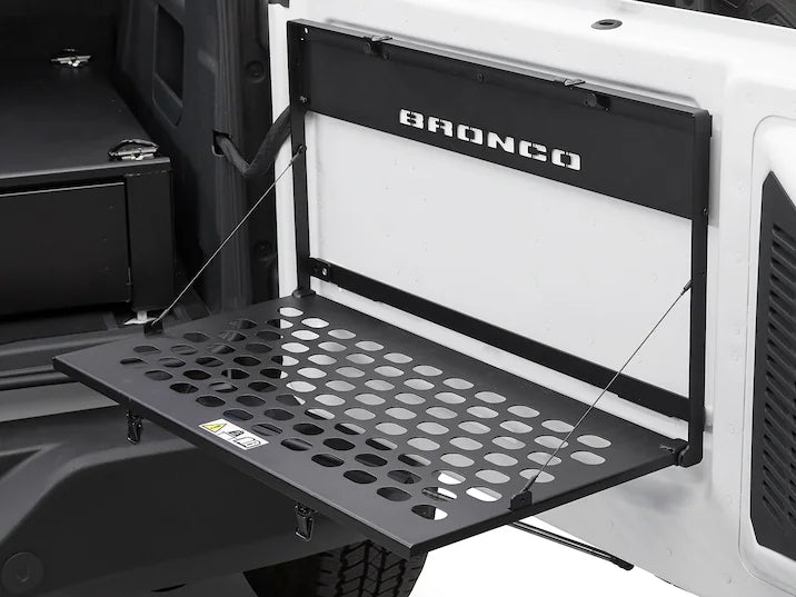 2024 Ford Bronco Folding Table - OEM Rear Swing Out Door Accessory for Camping & Outdoor Adventures | Perfect for Tailgating, Picnics & Off-Road Trips