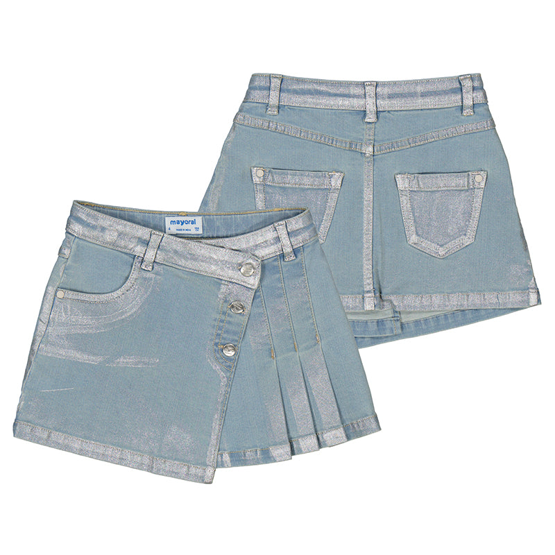 Mayoral Women's Denim Skirt - Classic Blue Mid-Length Jean Skirt for Casual Wear | Perfect for Spring Outfits, Weekend Brunch & Street Style Fashion