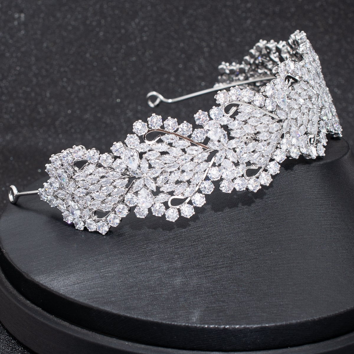 Elegant Crystal Cubic Zirconia Wedding Headband - Bridal Hair Tiara for Bride, CHA10026 | Perfect for Wedding Ceremony, Bridal Shower & Special Occasions