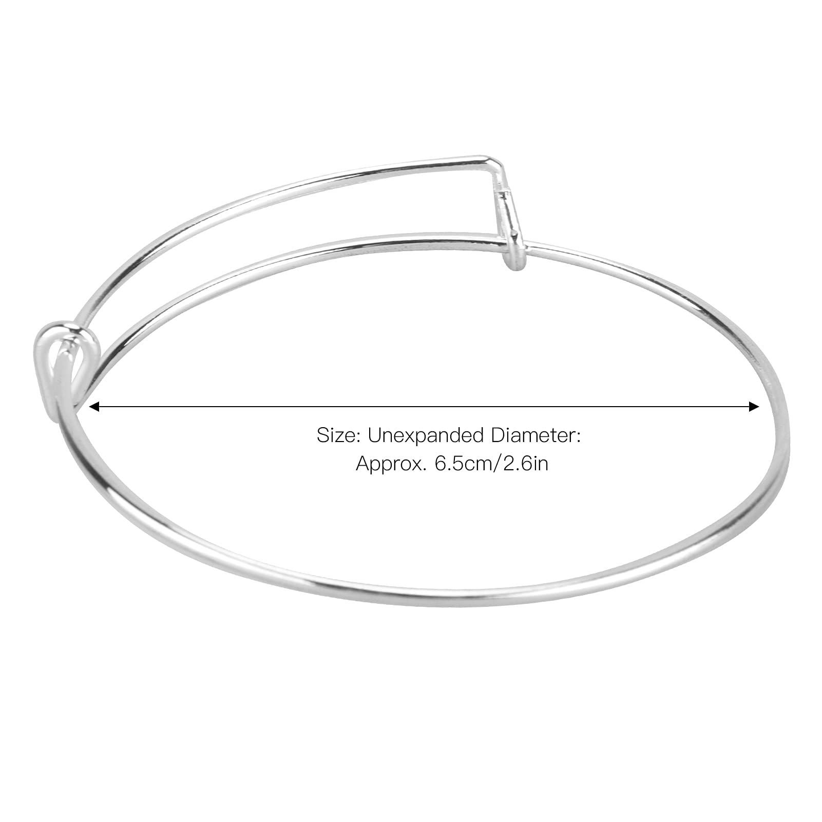 20PCS Expandable Stainless Steel Bangle Bracelets - Adjustable Wire Blank Bracelets for DIY Jewelry Making, Silver Color | Perfect for Handmade Crafts, Gift Giving & Fashion Accessories
