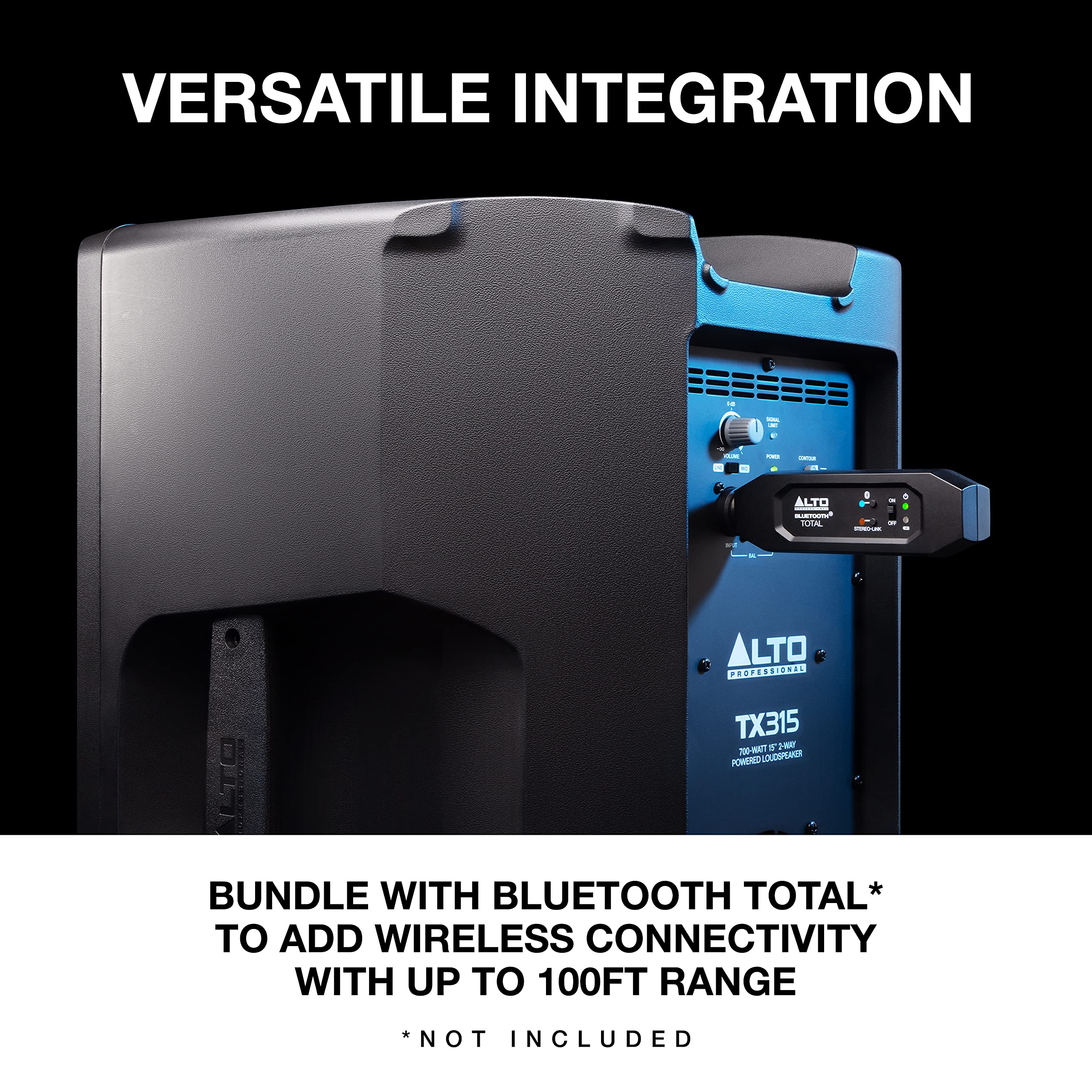 ALTO TX315 700W 15 Inch 2-Way Powered PA Speaker with Signal Limiting, Switchable Mic/Line Preamp & XLR Inputs/Outputs - Perfect for Live Performances, DJ Gigs, and Outdoor Events