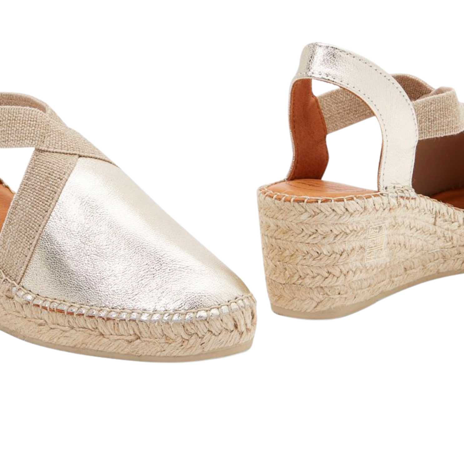 Women's Plain Leather Wedge Espadrilles - Comfortable Casual Summer Shoes for Beach, Vacation & Everyday Wear | Tossa